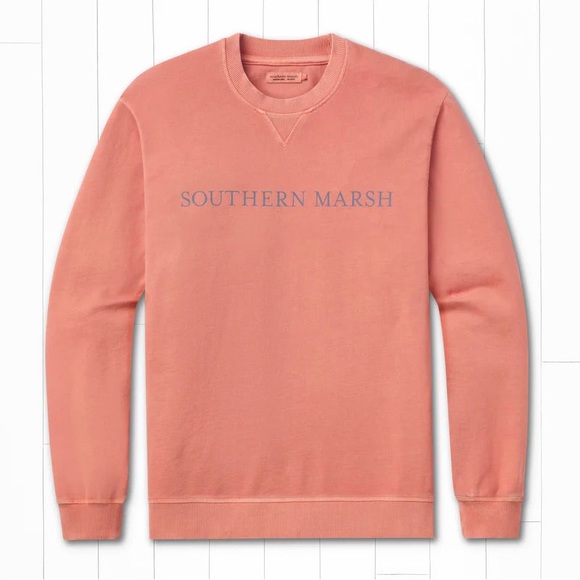 Southern Marsh Tops - Southern Marsh Seawash Crewneck Sweatshirt Medium Coral Terracotta